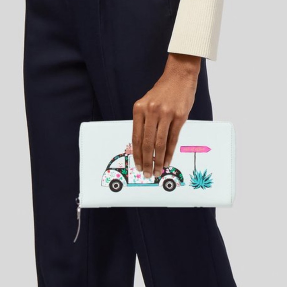 Authentic Kate Spade leather "Car" LG Zip wallet - Picture 8 of 15